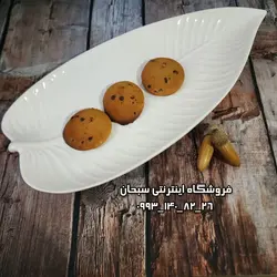 دیس پذیرایی سرامیکی طرح برگ بزرگ