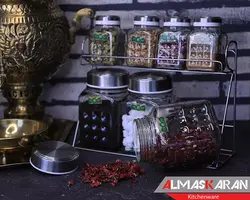 جا ادویه سه کاره کوچک شطرنجی