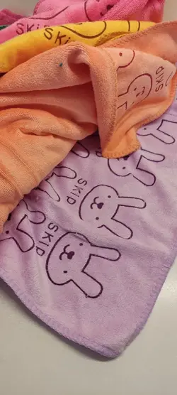 دستمال حوله ای بزرگ طرح خرگوش