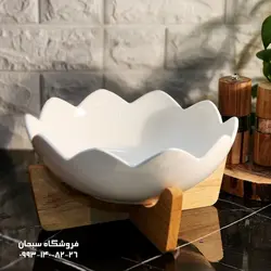کاسه سالاد چوب و سرامیک