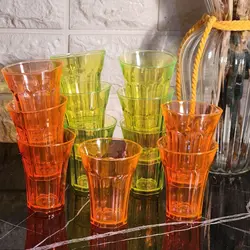 لیوان کریستال کوچک 8 ضلعی بلک لایت 6 عددی