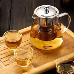 قوری پیرکس استیل  در 2 سایز