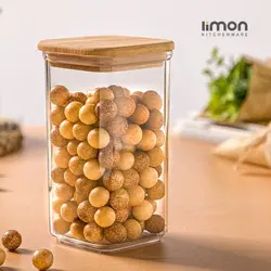 بانکه ادویه و حبوبات لیمون مدل سارینا در چوبی