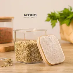 بانکه ادویه و حبوبات لیمون مدل سارینا در چوبی