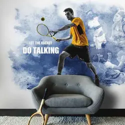 پوستر سه بعدی طرح تنیس