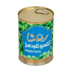 مشخصات، قیمت، خرید و پخش عمده کنسرو نخود سبز رعنا 390 گرم