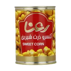مشخصات، قیمت، خرید و پخش عمده کنسرو ذرت شیرین رعنا 390 گرم