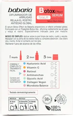 سرم ضد چروک بوتاکس باباریا botox effect serum