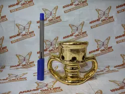 بخور سوز زغالی مدل  گلدانی جنس سرامیکی سایز کوچک