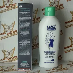 ژل شستشوی مخصوص بانوان برند لیزر وایت ضد باکتری حاوی عصاره چای سبز و بابونه