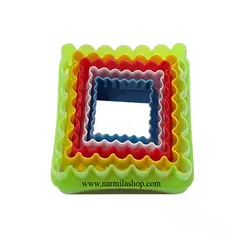 خرید کاتر کوکی مربع رنگی در بهترین کیفیت و کمترین قیمت - لوازم قنادی نارمیلا