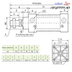 جک پنوماتیک  مدل SC 63x80-S