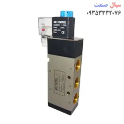 شیر برقی پنوماتیک ایر کنترل مدل 4v410-15 سایز 1/2