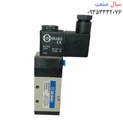 شیر برقی پنوماتیک شاکو مدل PU520-02-S  سایز 1/4 ولتاژ 220&amp;24dc