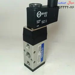 شیر برقی پنوماتیک شاکو مدل PU520-02-S  سایز 1/4 ولتاژ 220&amp;24dc