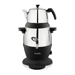 سماور برقی تمام استيل تيدل سياه شفر 1200 وات - نمایندگی رسمی شفر