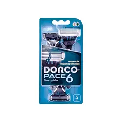 خودتراش مردانه 6 تیغ دورکو مدل Portable بسته 3 عددی