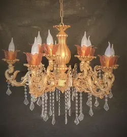 لوستر ۶ شاخه ۱۲ شعله کد ۶۰۲