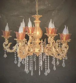 لوستر ۶ شاخه ۱۲ شعله کد ۶۰۲