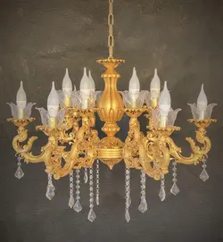 لوستر ۶ شاخه ۱۲ شعله کد ۶۰۲