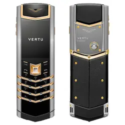 گوشی ورتو سیگنچر اس رنگ مشکی طرح سیلور و گلد Vertu Signature S Black Design Silver and Gold