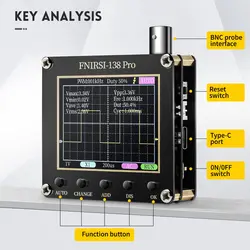 اسیلوسکوپ دیجیتال دستی FNIRSI 138 PRO - ایلکوشاپ