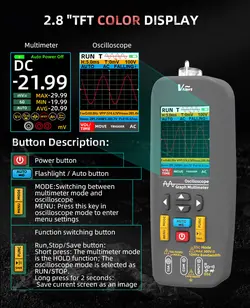 اسیلوسکوپ تک کانال 10 مگاهرتز پرتابل بهمراه گراف مولتیمتر Valert - ایلکوشاپ
