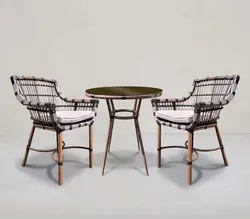 ناهار خوری دو نفره فرانسوی قهوه ای