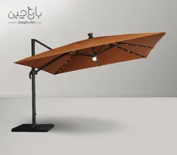 چتر پایه کنارمربع آشوریا نارنجی - باغچین؛ مبلمان باغی و محصولات فضای باز