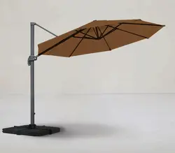 چتر پایه کنار گلوریا نسکافه ای LED دار