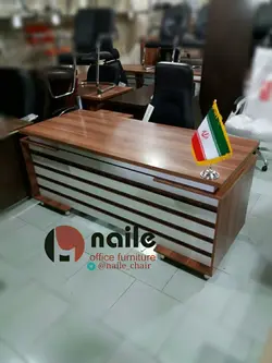میز اداری طرح ۵ خطu با ال | نایل
