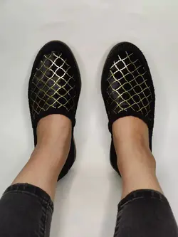 گیوه طرح پولک - نخ چین - گیوه