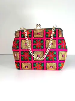 کیف زنانه سنتی بهگل - نخ چین - گیوه