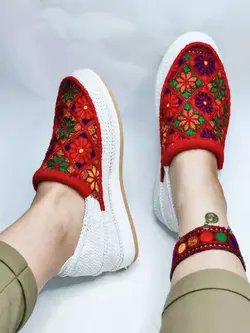 گیوه طرح همیشه بهار - نخ چین - گیوه