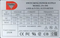پاور استوک Delta مدل P4-550