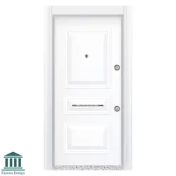 درب ضدسرقت سفید برجسته پوششی کد 6076