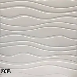 دیوارپوش فومی پشت چسبدار هیوا دکو طرح موج سفید کد241