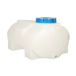 مخزن پلی اتیلن 200 لیتری نکا پلاستیک افقی بیضی تک لایه