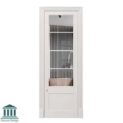 درب MDF نئو کلاسیک شیشه خور کد 30495