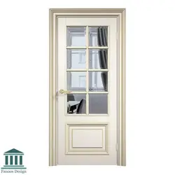 درب MDF نئو کلاسیک شیشه خور کد 30495