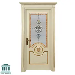 درب MDF نئو کلاسیک شیشه خور کد 30495