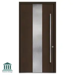 درب لابی تمام چوب شیشه خور کد 30811