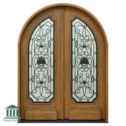 درب لابی تمام چوب شیشه خور کد 30811