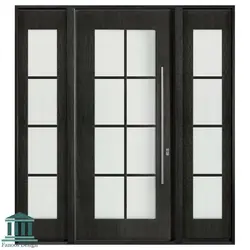 درب لابی تمام چوب شیشه خور کد 30811