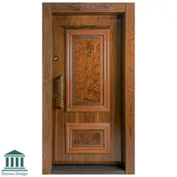 درب ضدسرقت لوکس برجسته روکش راش کد 6075