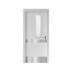 درب بیمارستانی پلی وود استیل خور تک لنگه قاب شیشه ای کد 60008