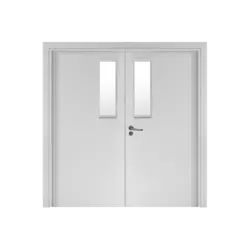 درب بیمارستانی پلی وود قاب شیشه ای کد 60005