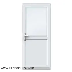 درب یو پی وی سی سرویس بهداشتی شیشه خور کد 20001