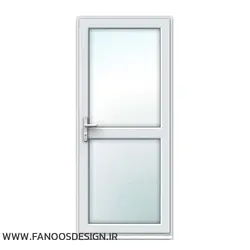 درب یو پی وی سی سرویس بهداشتی شیشه خور کد 20001