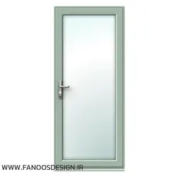 درب یو پی وی سی سرویس بهداشتی شیشه خور کد 20001